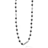 Long Black Ceramic Beaded Necklace