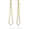 Long Superfine Diamond Drop Earrings