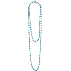 Long Turquoise Beaded Necklace