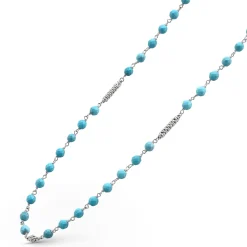 Long Turquoise Beaded Necklace