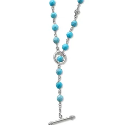Long Turquoise Beaded Necklace