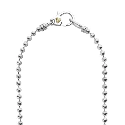 Long Two-Tone Caviar Beaded Necklace