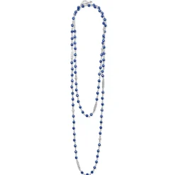 Long Ultramarine Ceramic Beaded Necklace