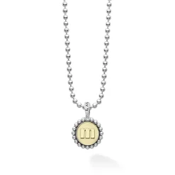M Initial Charm Necklace