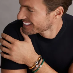 Malachite Skull Bracelet
