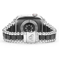 Matte Black Ceramic and Stainless Steel Watch Bracelet-42-49mm