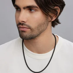 Matte Black Ceramic Beaded Necklace