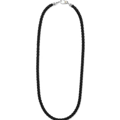 Matte Black Ceramic Beaded Necklace