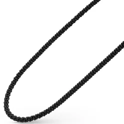 Matte Black Ceramic Beaded Necklace