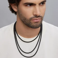 Matte Black Ceramic Beaded Necklace