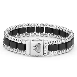 Matte Black Ceramic Link Bracelet