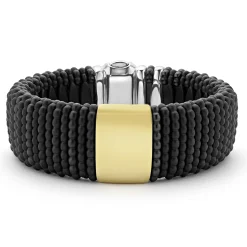 Matte Ceramic Caviar Statement Bracelet | 23mm