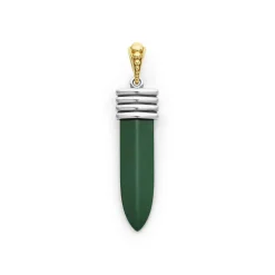Matte Hunter Green Ceramic Blade Amulet