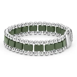 Matte Hunter Green Ceramic Link Bracelet