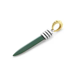 Matte Hunter Green Ceramic Blade Amulet
