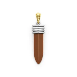 Matte Tan Ceramic Blade Amulet