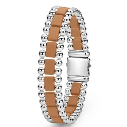 Matte Tan Ceramic Link Bracelet