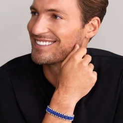 Matte Ultramarine Ceramic Link Bracelet