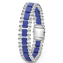 Matte Ultramarine Ceramic Link Bracelet