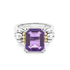 Medium Emerald-Cut Amethyst Ring
