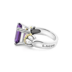 Medium Emerald-Cut Amethyst Ring