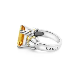 Medium Emerald-Cut Citrine Ring