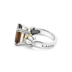 Medium Emerald-Cut Smokey Quartz Ring