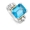 Medium Emerald-Cut Swiss Blue Topaz Ring