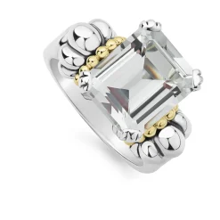 Medium Emerald-Cut White Topaz Ring