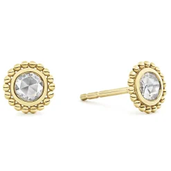 Medium Rose Cut Diamond Stud Earrings