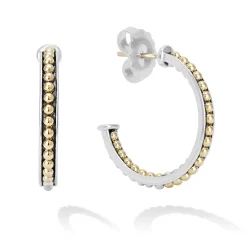 Medium Two-Tone Hoop Earrings