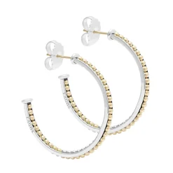 Medium Two-Tone Hoop Earrings