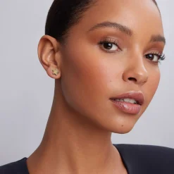 Moon and Star Stud Earrings