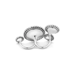 Onyx and Diamond Circle Statement Ring