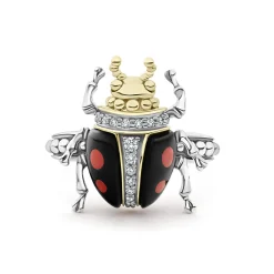 Onyx Beetle Diamond Ring
