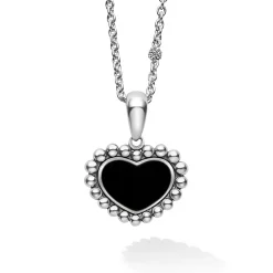 Onyx Heart Necklace
