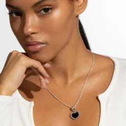 Onyx Heart Necklace