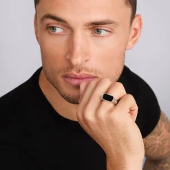 Onyx Octagon Ring