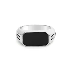 Onyx Octagon Ring