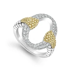 Open Oval Diamond Ring