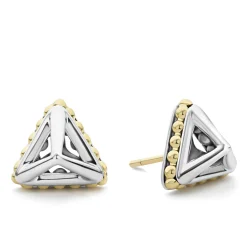 Open Pyramid Stud Earrings