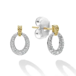 Oval Drop Diamond Earring