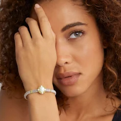 Pearl Diamond Caviar Bracelet | 6mm