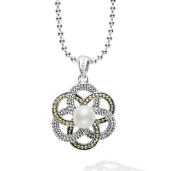 Pearl Love Knot Pendant Necklace
