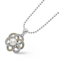 Pearl Love Knot Pendant Necklace