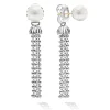 Pearl Tassel Front-Back Drop Earrings