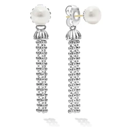Pearl Tassel Front-Back Drop Earrings