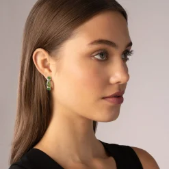 Peridot Hoop Earrings