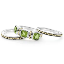 Peridot Stacking Rings