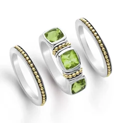 Peridot Stacking Rings